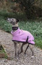 Polo Neck Coat, Pale Heather